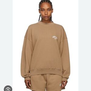 Anine Bing Sport Tan Crewneck Sweater